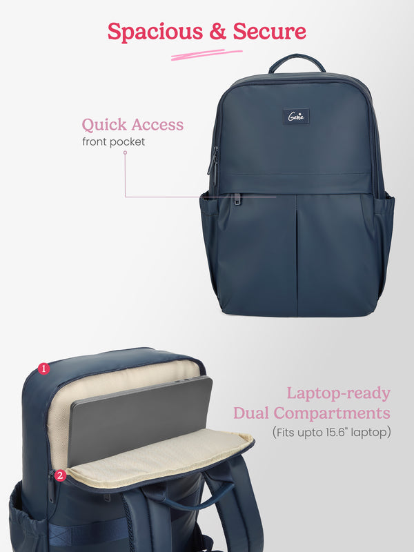 Cipher 27 L Navy Blue Formal Backpack Laptop Sleeve - Image 4