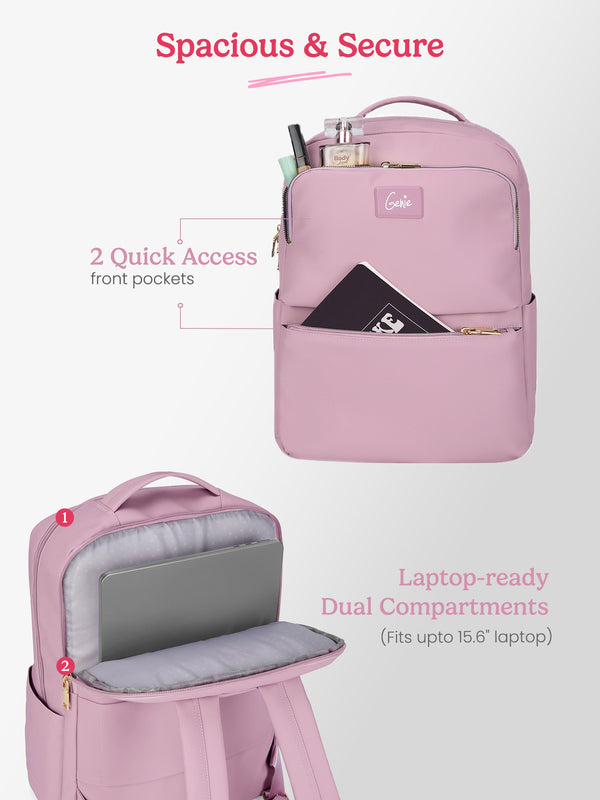 Audrey 27 L Lavender Formal Backpack Laptop Sleeve - Image 4